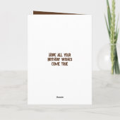 Geburtstag phantastischer Onkel Foto braun Orange Karte (Rückseite)