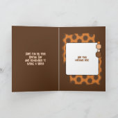 Geburtstag phantastischer Onkel Foto braun Orange Karte (Innenseite)