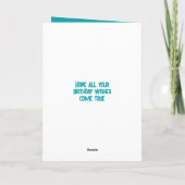 Geburtstag phantastischer Sohn im Foto türkis brau Karte (Rückseite)