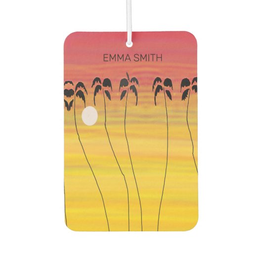 Geburtstag, Phantastischer tropischer Sonnenunterg Autolufterfrischer (Vorderseite)