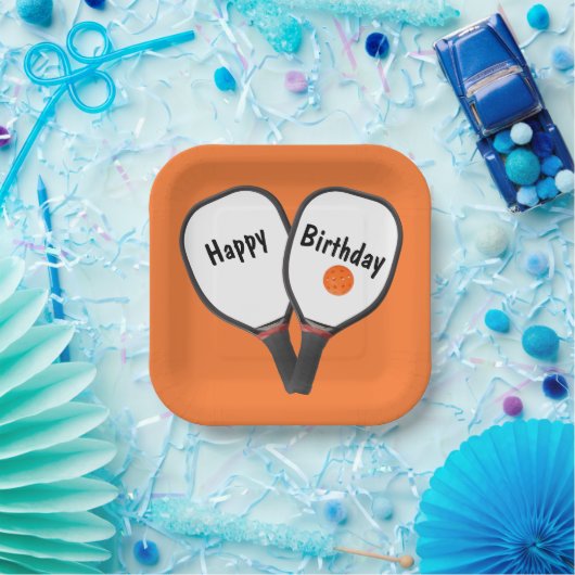 Geburtstag Pickleball und Paddle Pappteller (Party)
