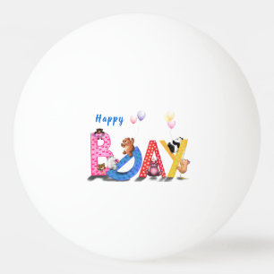 Geburtstag Ping Pong Ball Geschenk mit Baby Bears Tischtennisball