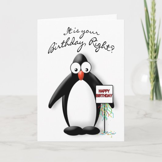 GEBURTSTAG - PINGUIN-SAMMLUNG KARTE (Vorderseite)