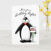 GEBURTSTAG - PINGUIN-SAMMLUNG KARTE (Gelbe Blume)