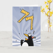 Geburtstag - Pinguin Überraschungskarte Karte (Gelbe Blume)