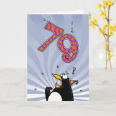 Geburtstag - Pinguin-Überraschungskarte Karte (Gelbe Blume)