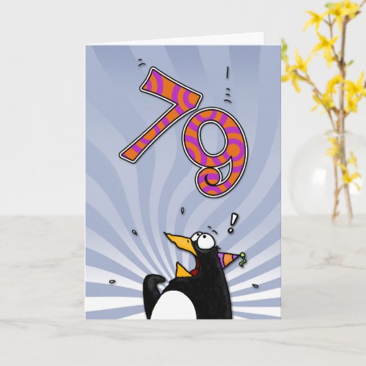 Geburtstag - Pinguin-Überraschungskarte Karte (Gelbe Blume)