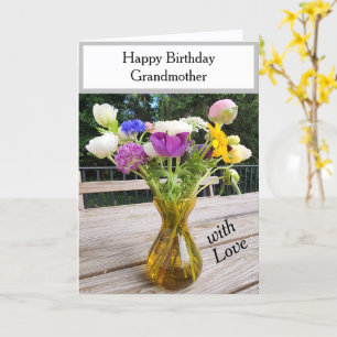 Geburtstag Pink Purple Blumen Großmutter oder irge Karte