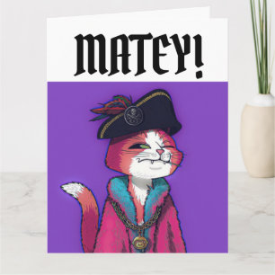 GEBURTSTAG PIRATE KUNST-KREETING-KARTEN KARTE