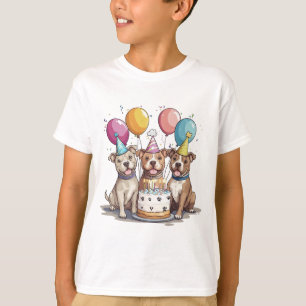 Geburtstag Pit Bull Hunde T-Shirt