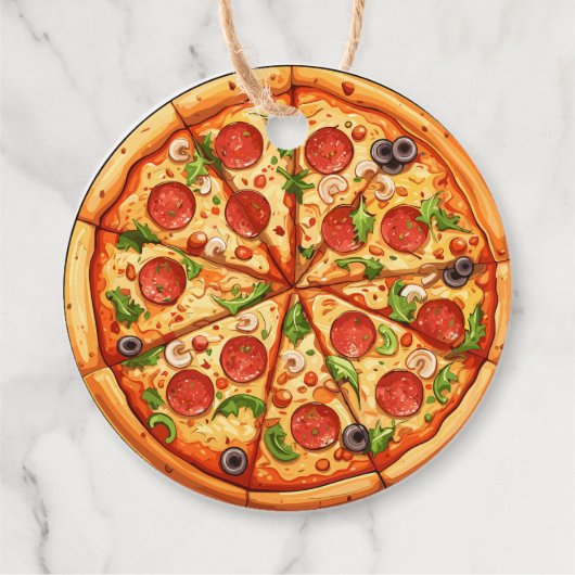 Geburtstag Pizza Geschenkanhänger (Rückseite)