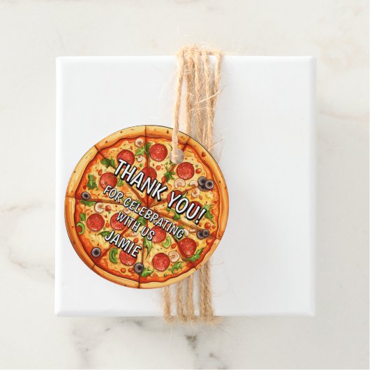 Geburtstag Pizza Geschenkanhänger (Beispiel)