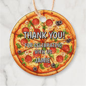 Geburtstag Pizza Geschenkanhänger (Vorderseite)