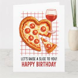 Geburtstag-Pizza-Grußkarte: Lustige Feier für Food Karte