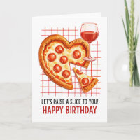 Geburtstag-Pizza-Grußkarte: Lustige Feier für Food