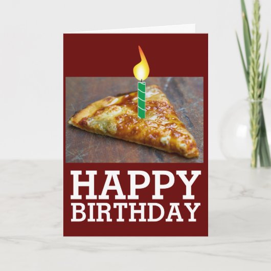 GEBURTSTAG PIZZA MIT KANDKARTE KARTE (Vorderseite)