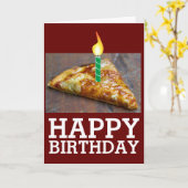 GEBURTSTAG PIZZA MIT KANDKARTE KARTE (Gelbe Blume)