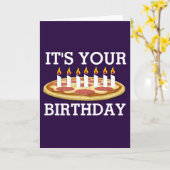 GEBURTSTAG PIZZA MIT KANDLES-KARTE KARTE (Gelbe Blume)