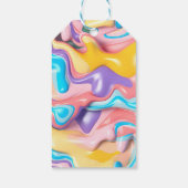 Geburtstag Plastische Flüssigkeit Abstrakt Geschenkanhänger (Rückseite)