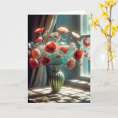 Geburtstag Poppy Bouquet bei Sonnenlicht Karte (Gelbe Blume)