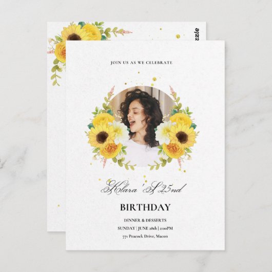 Geburtstag Postkarte (Vorne/Hinten)