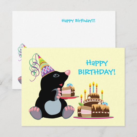 Geburtstag Postkarte (Vorne/Hinten)