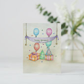 Geburtstag Postkarte (Stehend Vorderseite)