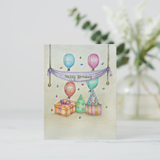 Geburtstag Postkarte (Stehend Vorderseite)