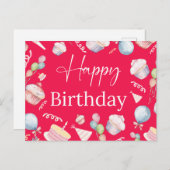 Geburtstag Postkarte (Vorne/Hinten)