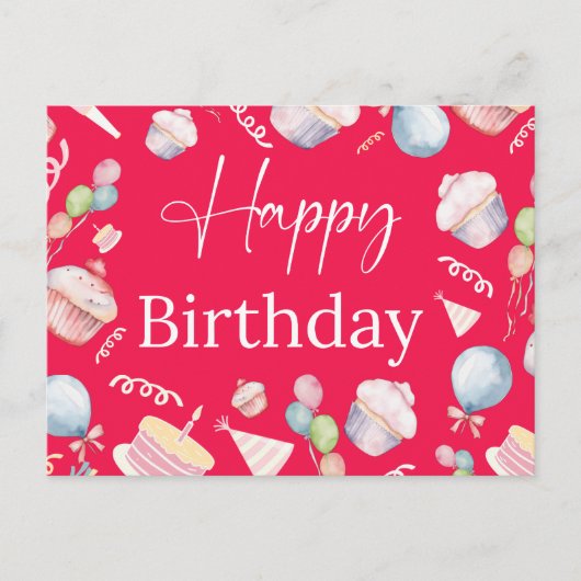 Geburtstag Postkarte (Vorderseite)