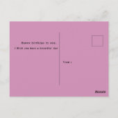 Geburtstag Postkarte (Rückseite)
