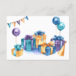 Geburtstag präsentiert horizontale Grußkarte Einladung