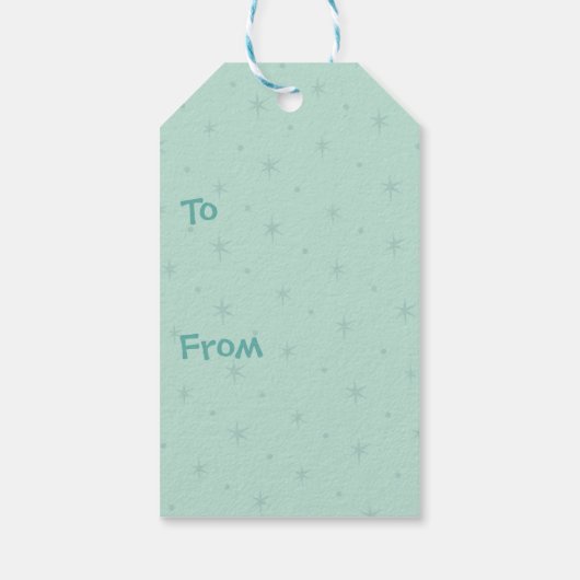 Geburtstag präsentiert langhaarige Dackel Geschenkanhänger (Rückseite)