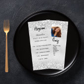 Geburtstag Progam Quiz Silber Foto Werbekarte