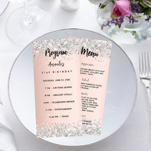 Geburtstag Progressive Rose Gold Silber Werbekarte