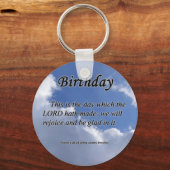 Geburtstag Psalm 118-24 Schlüsselanhänger (Vorderseite)