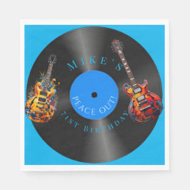 Geburtstag Psychedelic Electric Guitars Record Serviette
