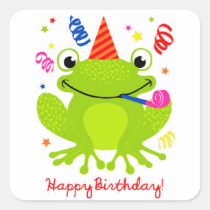Geburtstag Quadratischer Aufkleber