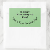 GEBURTSTAG RECHTECKIGER AUFKLEBER (Tasche)