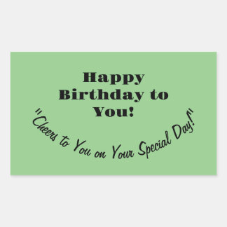 GEBURTSTAG RECHTECKIGER AUFKLEBER
