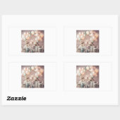 GEBURTSTAG RECHTECKIGER AUFKLEBER (Blatt)