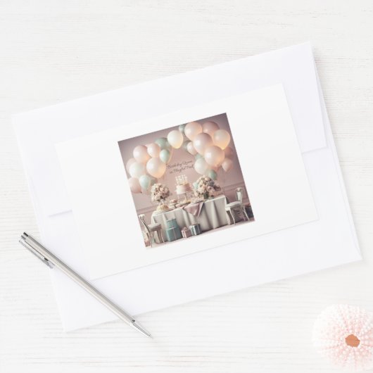 GEBURTSTAG RECHTECKIGER AUFKLEBER (Umschlag)