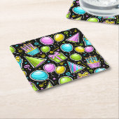 Geburtstag Rechteckiger Pappuntersetzer (angewinkelt)