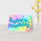 Geburtstag : Regenbogenpfeife : Karte (Gelbe Blume)