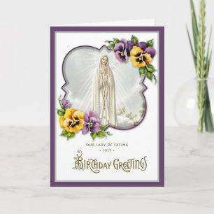 Geburtstag Religiös Unsere Liebe Frau von Fatima J Karte