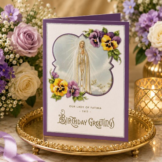 Geburtstag Religiöse Gottesmutter von Fatima Jungf Karte