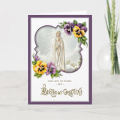 Geburtstag Religiöse Gottesmutter von Fatima Jungf Karte (Vorderseite)