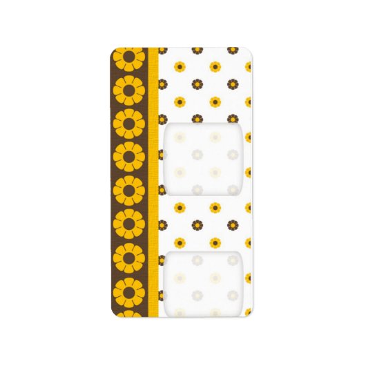 Geburtstag Retro Blume Miniatur Candy Bar Wrappers Adressaufkleber (Vorne)