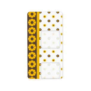 Geburtstag Retro Blume Miniatur Süßigkeiten Bar Adressaufkleber