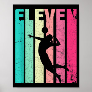 Geburtstag Retro Volleyball Liebhaber Jahre alt Bi Poster